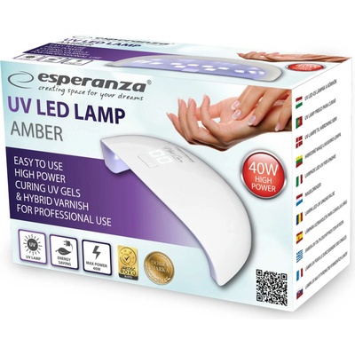 Esperanza Amber - UV LED lampa na gelové nehty a laky - 40W, EBN009