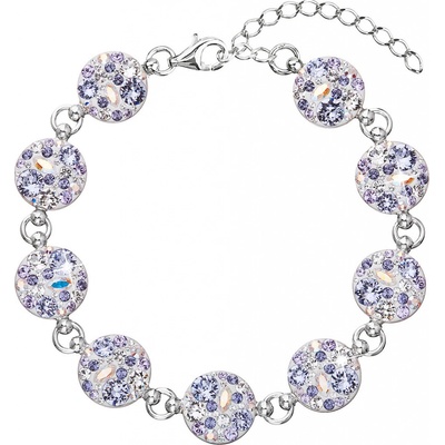 Pavona stříbrný se Swarovski krystaly fialový 33048.3