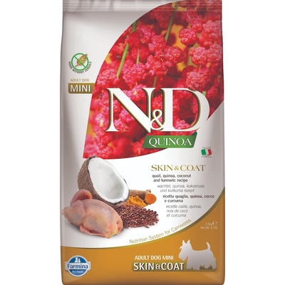 N&D Quinoa Dog Adult Mini Grain Free Skin & Coat Quail & Coconut 0,8 kg