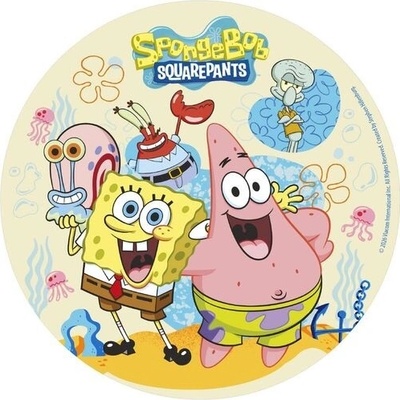 Dekora SpongeBob ozdoba na dort pro dětské narozeninové oslavy, SpongeBob zábava na párty, rýžový