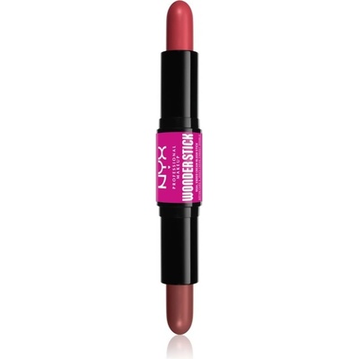 NYX Professional Makeup Wonder Stick Cream Blush obojstranná kontúrovacia tyčinka 03 Coral N Deep Peach 2 x 4 g