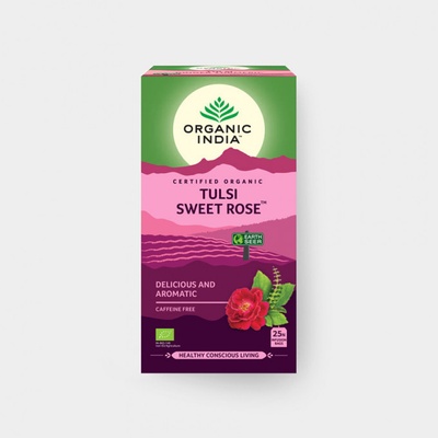 Organic India Tulsi Sladká růže Tea Bio 25 ks
