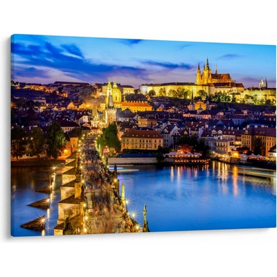 Obraz - Karlov most, Praha, Česká Republika, jednodielne 100x70 cm