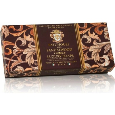 SA Fiorentino SAF Prírodné mydlo Santalové drevo a pačuli 3 x 125 g