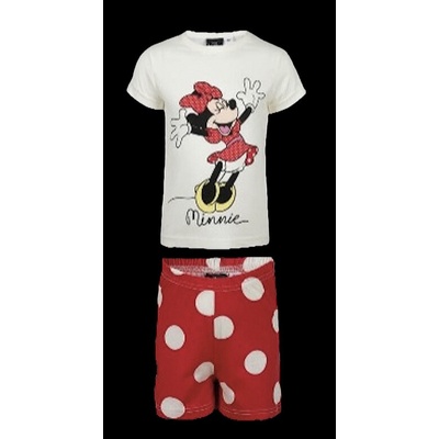 Dětské letní pyžamo Minnie Mouse bílé tričko červené kraťasy – Hledejceny.cz