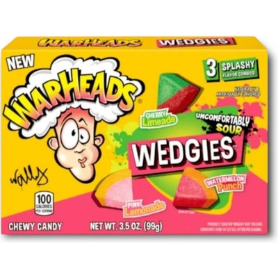 Warheads Wedgies kyselé žvýkací bonbonky s ovocnými příchutěmi 99 g