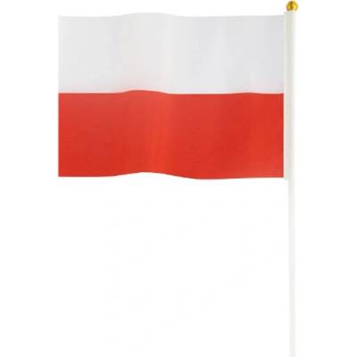 Godan dekoracje Poľská vlajka na tyčke 14 × 21 cm - 1 kus