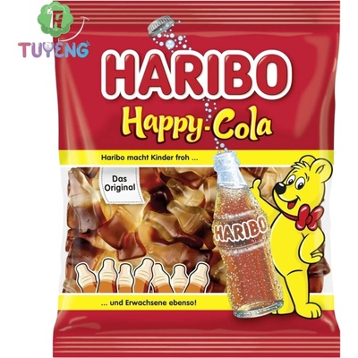 Haribo Happy Cola želé s příchutí ovoce a coly tvar lahviček 200 g