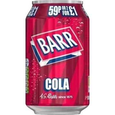 Barr sycená limonáda s příchutí koly 24 x 330 ml