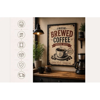Fresh coffee - obraz - Čerstvá káva každý den 08 70 x 100 cm - 1 149 Kč