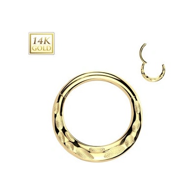 Šperky4U zlatý piercing segment kruh ZL01266-1208