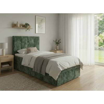 Textilomanie Direlis Vibe boxspring s matrací Bonell pružinová tmavě zelená