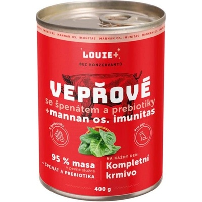 Louie Adult vepřové špenát prebiotika 400 g