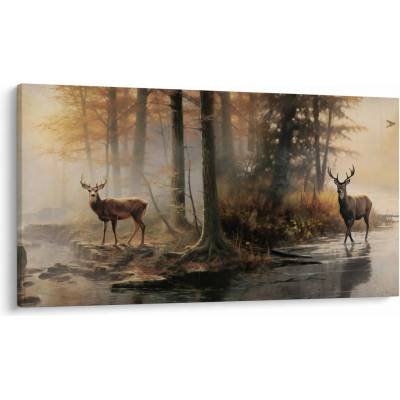 Obraz - Vintage maľba divokej zveri, jednodielne 120x70 cm