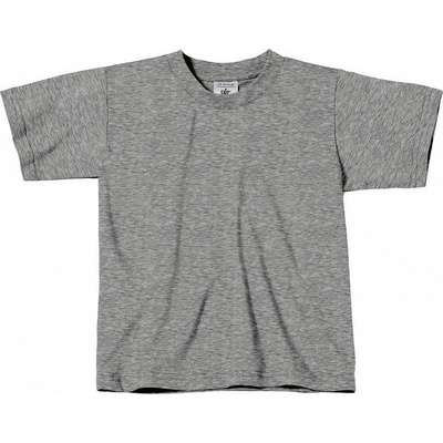 B&C detské tričko Exact 150/kids T-Shirt Sivá melírová