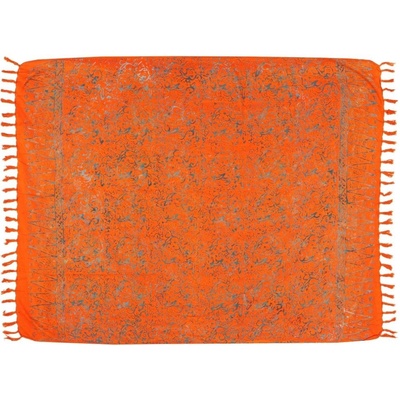 šátek sarong Ještěrky oranžový