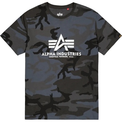 Alpha Industries tričko BASIC black camo