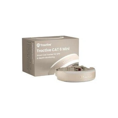Tractive CAT 6 Mini – pre mačky a zdravie monitor s integrovaným obojkom hnedý