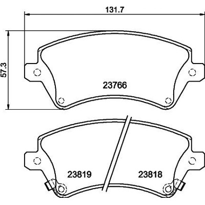 Sada brzdových platničiek kotúčovej brzdy HELLA 8DB 355 017-241