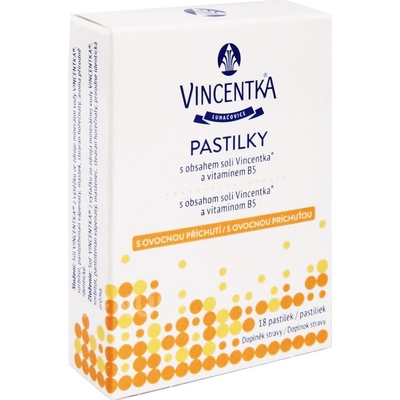 Vincentka Osvěžující ovocné pastilky 18 ks