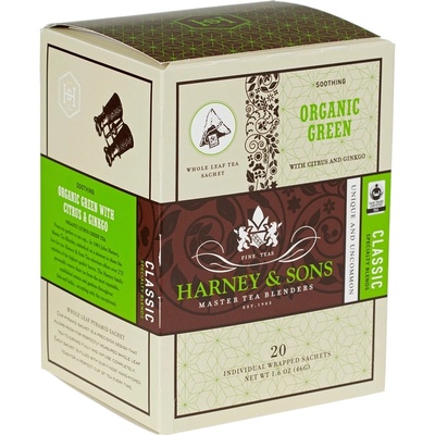 Harney & Sons Organický zelený čaj s citronem a ginkgem Classic 20 ks