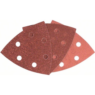 Bosch Accessories 2607019500 sada brúsneho papiera pre delta brúsky na suchý zips, s otvormi Zrnitosť 60, 120, 240 Rohová miera 93 mm 1 sada; 2607019500