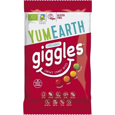 YumEarth BIO Giggles ovocné bonbony mix příchutí 40 g