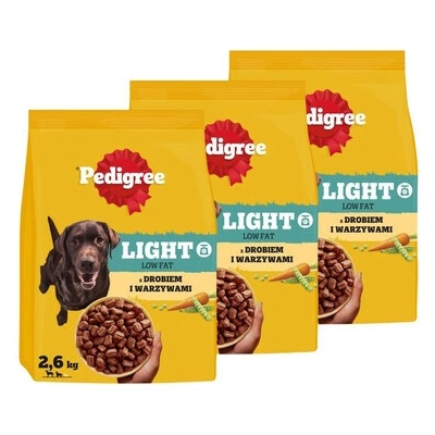 Pedigree Adult Light hydina & zelenina 3 x 2,6 kg