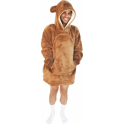 Cozy Noxxiez CH364 Kapybara hrejivá televízna mikinová deka s kapucňou pre teenagerov a dospelých
