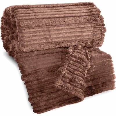 Eurofirany Deka NINA 150x200 flano mocha hnedá Polyester 150x200