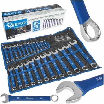 Geko Očkoploché klíče protiskluzové 6-36 mm 25 ks G11143