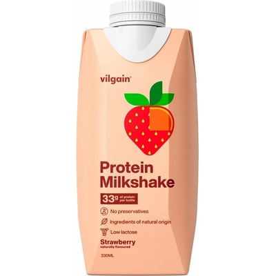 Vilgain Protein Milkshake jahoda 330 ml – Hledejceny.cz