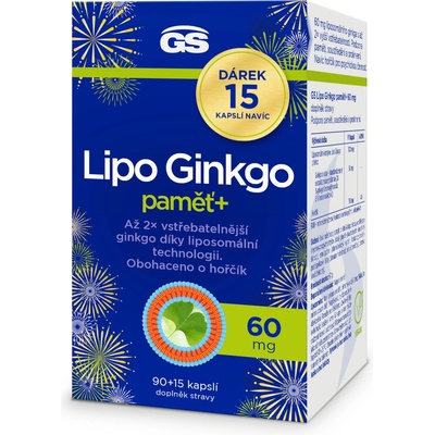 GS Lipo Ginkgo paměť+ 105 kapslí