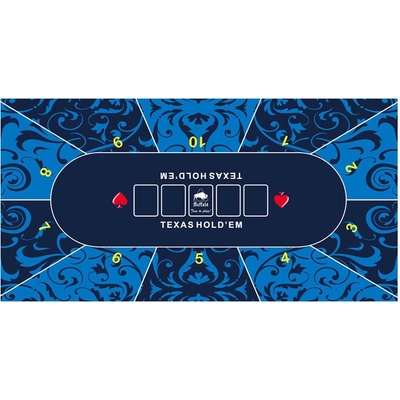 Buffalo Plátno na poker Texas Holdem 180 × 90 cm gumové modré – Hledejceny.cz