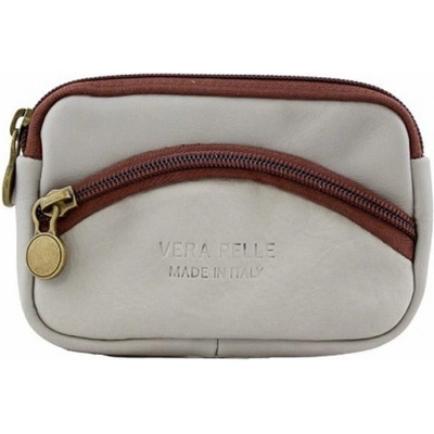 Kľúčenka KOŽENÉ PÚZDRO 1241 šedé MADE IN ITALY, šedá
