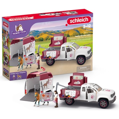 Schleich: Horse Club Mobilní auto veterináře s přívěsem 42704
