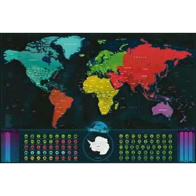 Giftio GLOW Cestovateľská svietiaca mapa sveta Deluxe XL