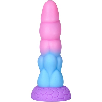 Paloqueth Realistic Big Dragon Monster Dildo with Suction Cup 21.6cm Pink-Blue-Purple