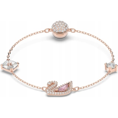 Swarovski Okouzlující hnědý náramek Dazzling Swan 5485876