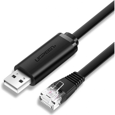 Ugreen CM204 USB - RJ45 pro síťová zařízení, 1,5m, černý