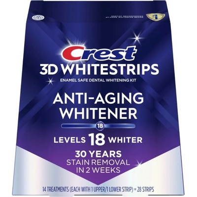 Procter & Gamble Bělicí pásky Crest 3D Whitestrips ANTI-AGING WHITENER 28 ks – Hledejceny.cz