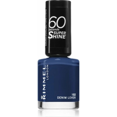 Rimmel 60 Seconds Super Shine lak na nechty odtieň 102 Denim Lover 8 ml