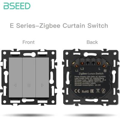 BSEED Smart Zigbee vypínač na žalúzie, ovládač roliet – Echo Click Sivá