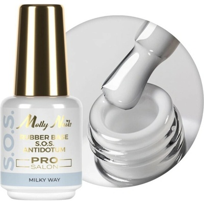 MOLLY Rubber Base S.O.S Antidotum Pro Salon Molly Nails Milky Way 15g