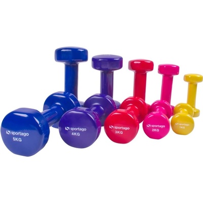Sportago Kirby jednoručné činky, sada 1 až 5 kg