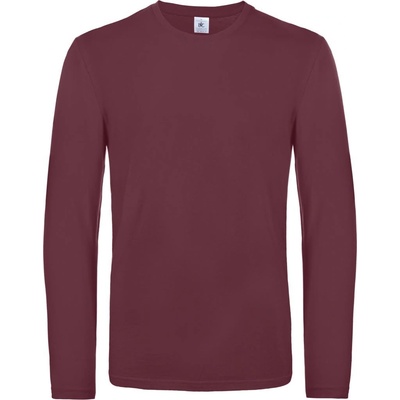 B&C tričko s dlouhým rukávem WU31B Burgundy