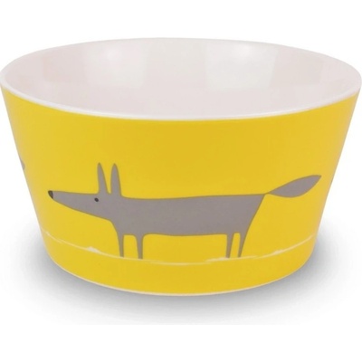 Scion Living UK Miska Mr Fox Charcoal and Yellow 14 x 7 cm
