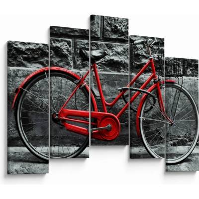 Obraz - Historický bicykel, päťdielne 125x90 cm