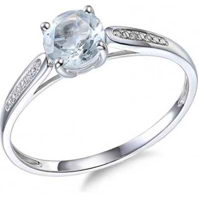 Gems Prsten Anya bílé zlato s brilianty a bílým topazem 585 38 1 0812.1B00.0.55.HSI.601