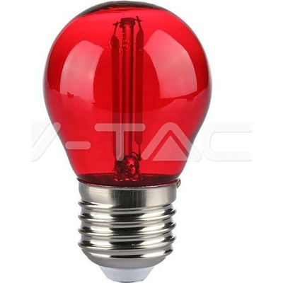 V-TAC LED žiarovka E27 G45 2W červená filament